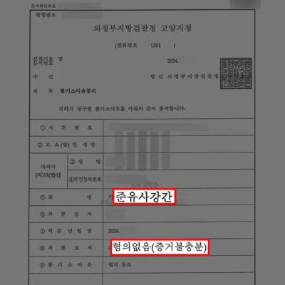 준유사강간 혐의로 고소당한 의뢰인 변호하여 무혐의 처분 받아내